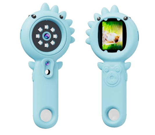 Portable microscope with neck strap for field observations by curious learners.