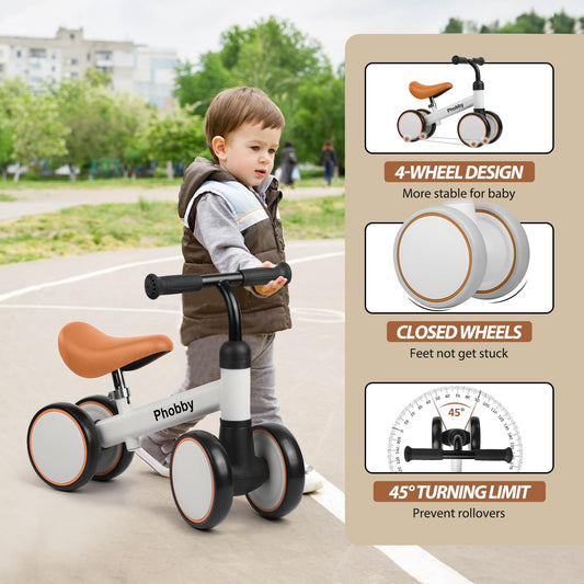 Phobby balance bike with adjustable seat suitable for growing toddlers.