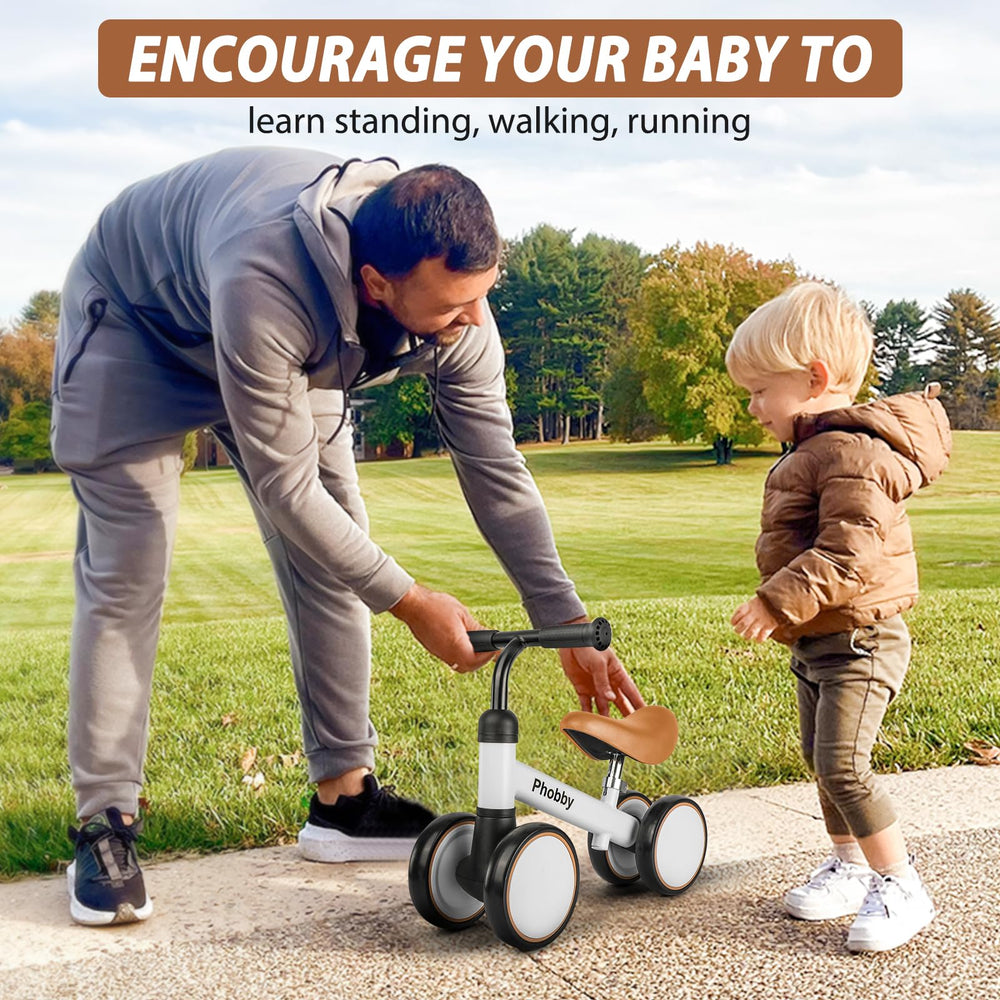 Phobby balance bike uses a sturdy steel frame for durability.