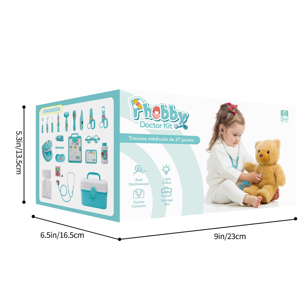 Phobby colorful medical kit promotes imaginative care routines and empathy