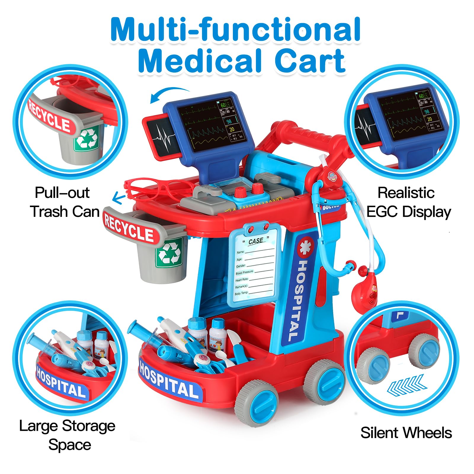 Phobby Doctor Cart Syringe encourages safe, imaginative medical play.