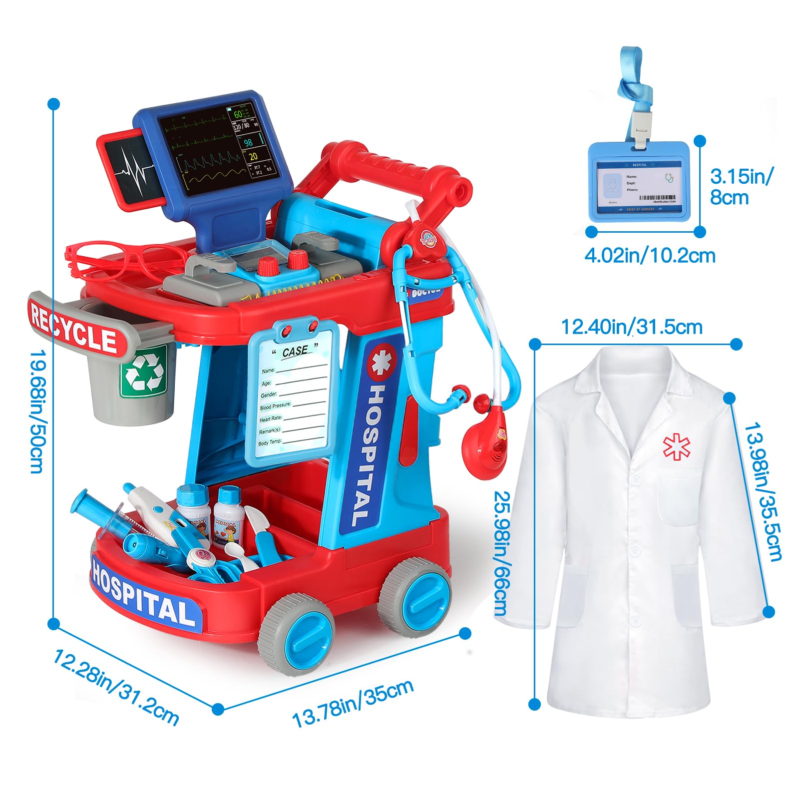 Phobby Doctor Cart Thermometer guides children through care routines.