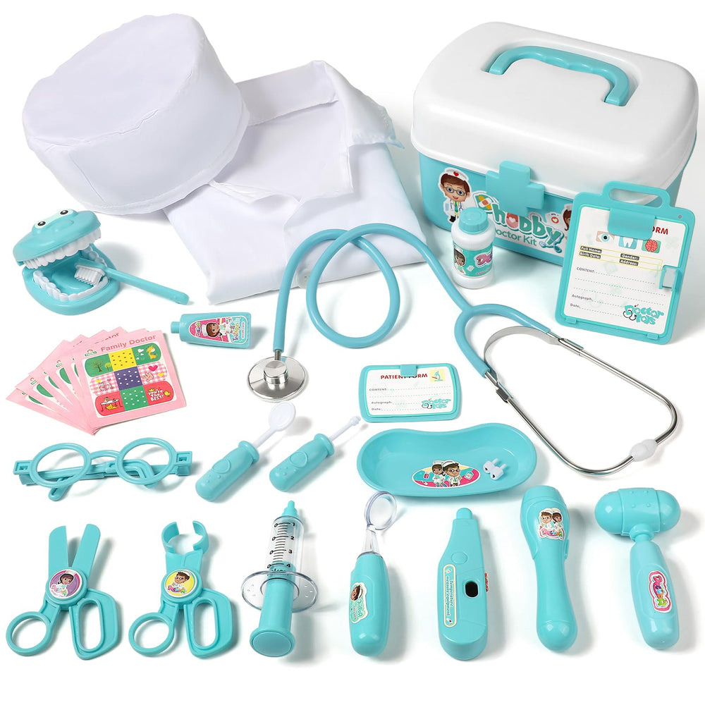 Phobby durable doctor kit stethoscope for kids hears heartbeat during pretend play