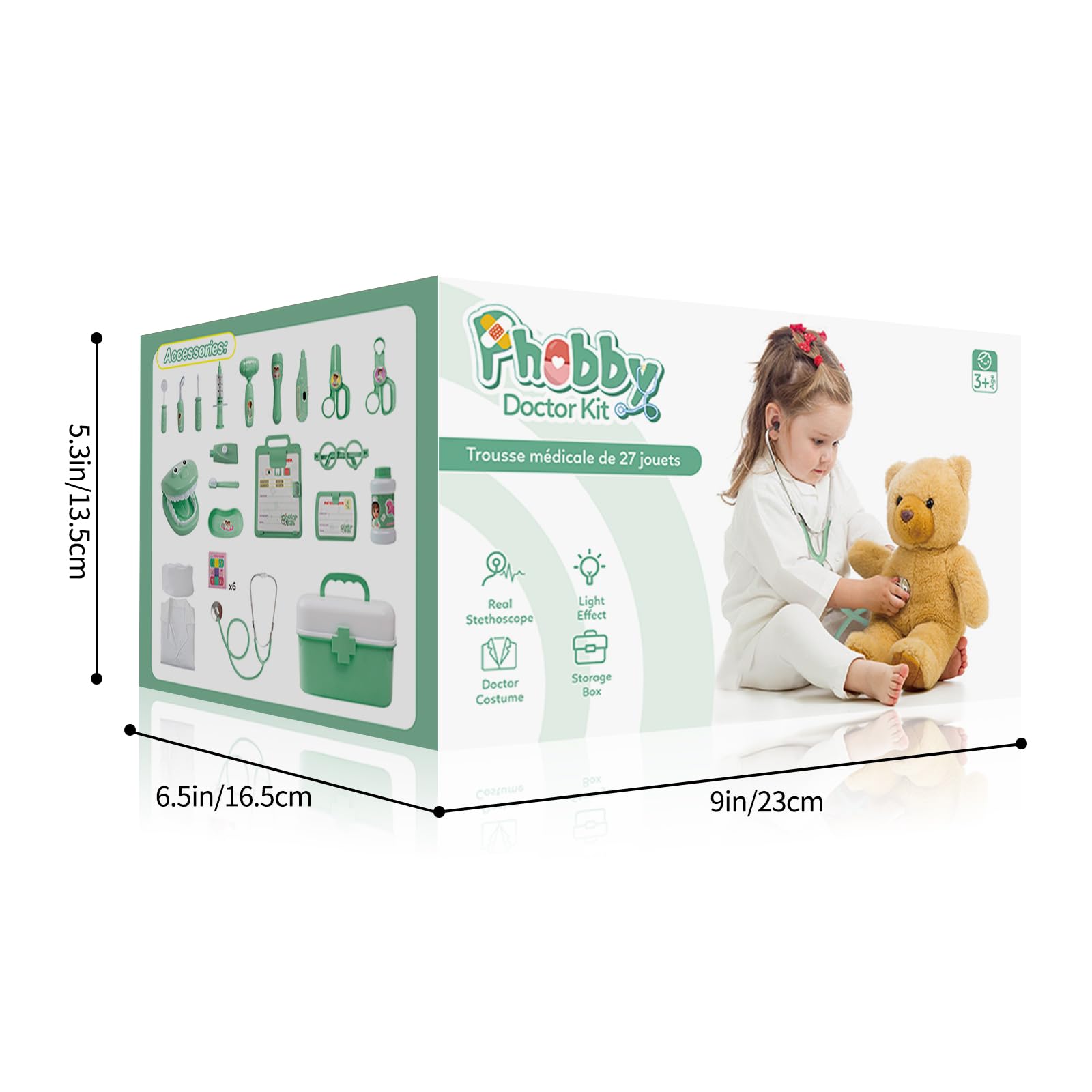 Phobby packaging box shown in image helps parents gauge gift value.