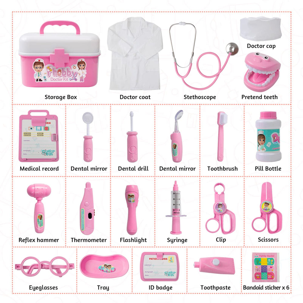 Phobby pink teeth care demo image promotes healthy brushing routines