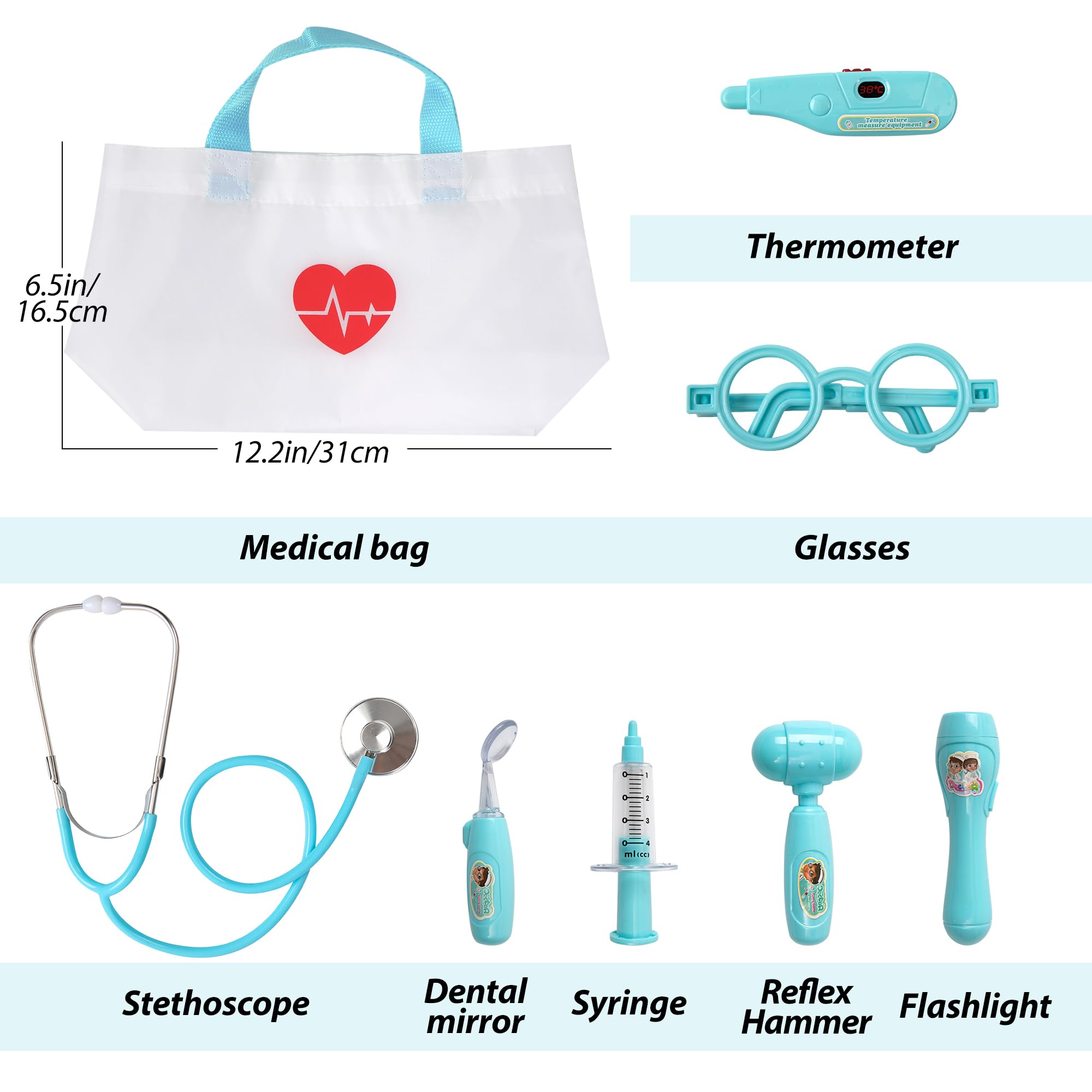 Phobby glasses complete the doctor look for immersive pretend patient care