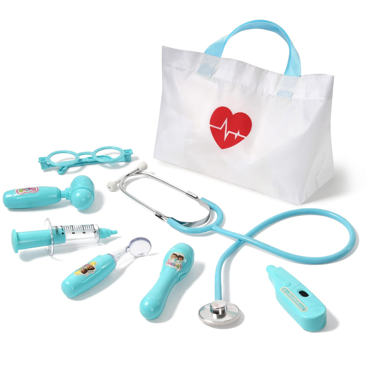 Phobby storage bag for the doctor kit helps keep all pieces organized for quick play