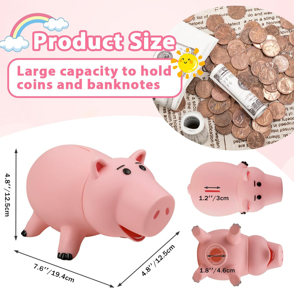 PHOCAS Piggy Bank bottom knob access enables quick money retrieval