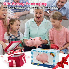 PHOCAS Piggy Bank compact dimensions image fits small desks and shelves