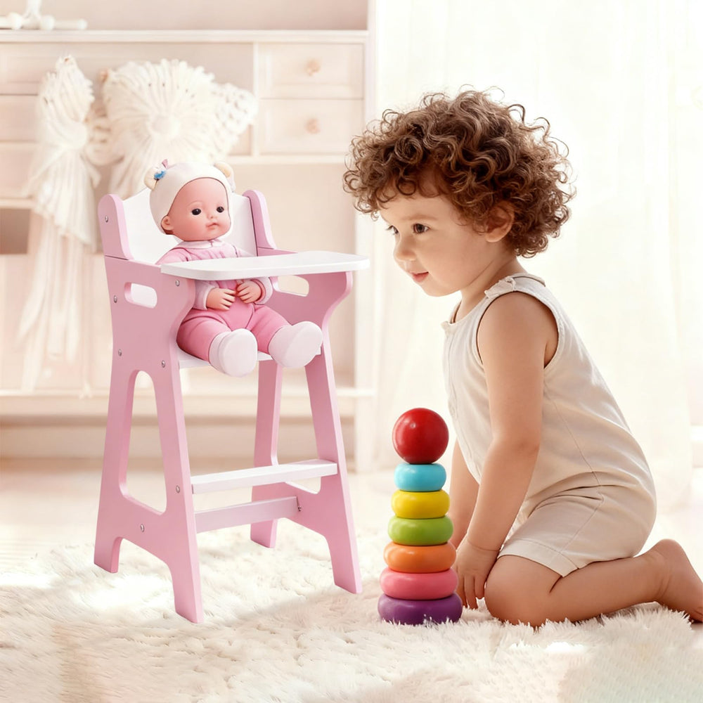 PHOKID doll high chair safety belt keeps dolls securely seated