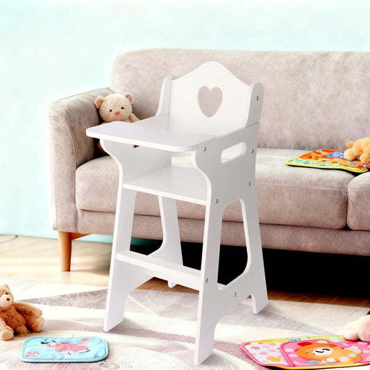 PHOKID doll high chair safety belt ensures dolls stay secure during pretend meals.