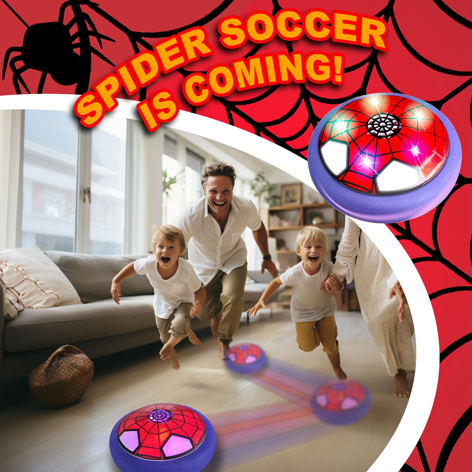 PHOSEA Hover Soccer Ball designed for indoor floor or carpet play at home.