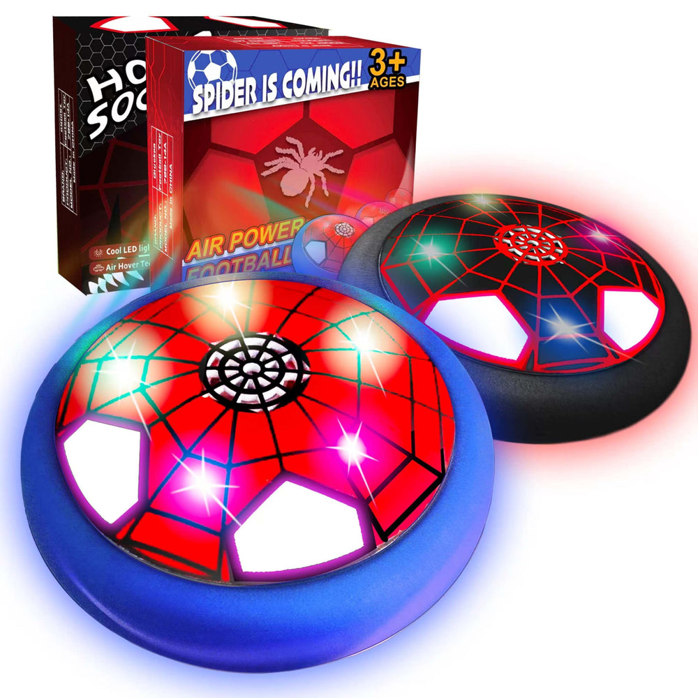 PHOSEA Hover Soccer Ball in orange and purple lights up for indoor fun.