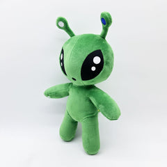 PHYDZFC 13-inch green alien plush back view, durable and ready for long-lasting companionship.