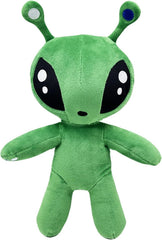 PHYDZFC 13-inch green alien plush front view, a soft cuddle buddy for kids' playtime.