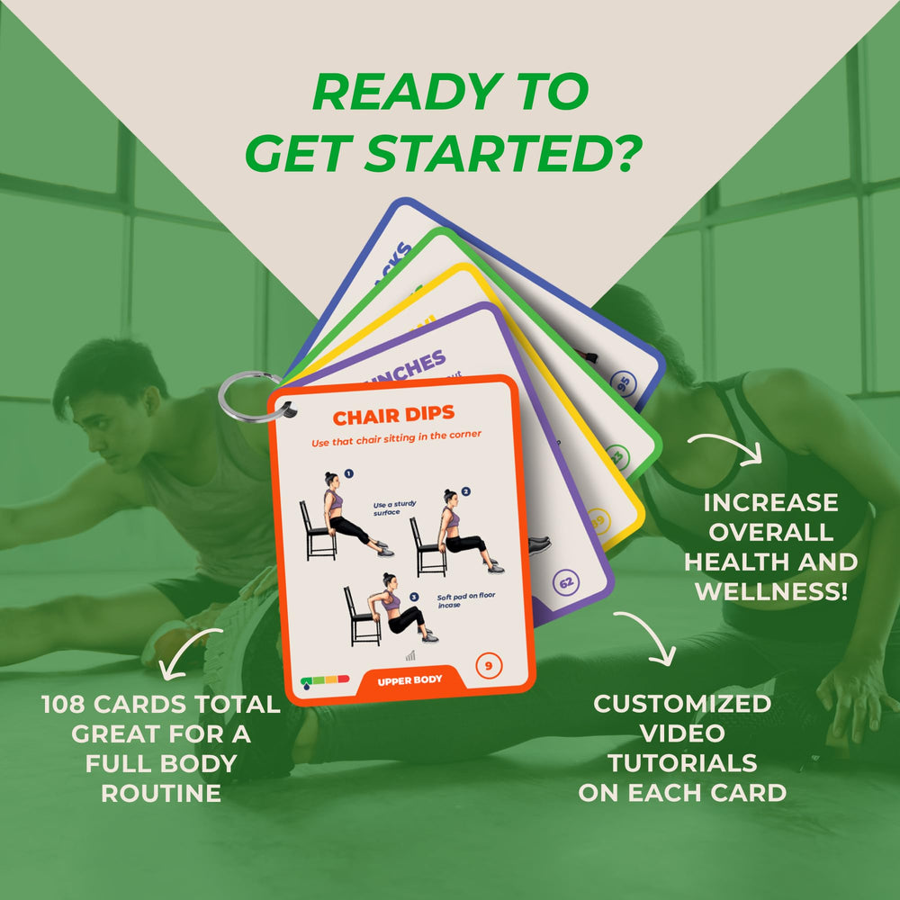 PhysioSpace full body workout cards showing diverse moves