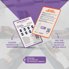 PhysioSpace neck-stretches flash-card, quick ideas to ease daytime neck stiffness.
