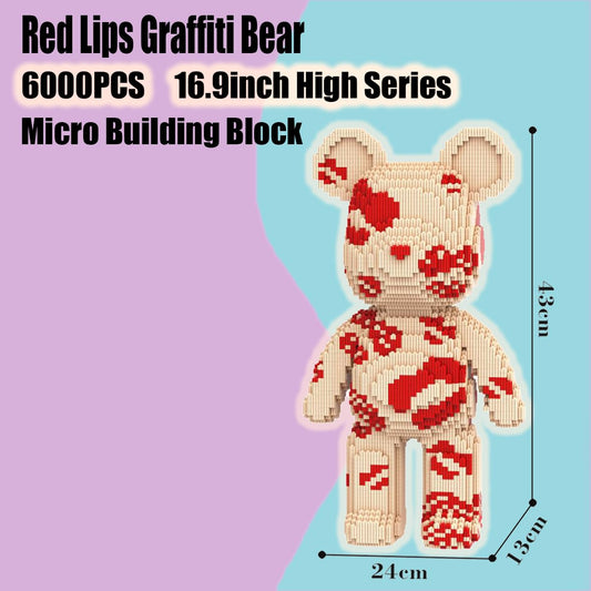PIANTION 16.9-inch bear figure ready to assemble, great for collectors.