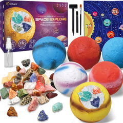 PIBEX Gemstone Dig Kit reveals Mercury planet hidden rocks for hands-on space exploration.