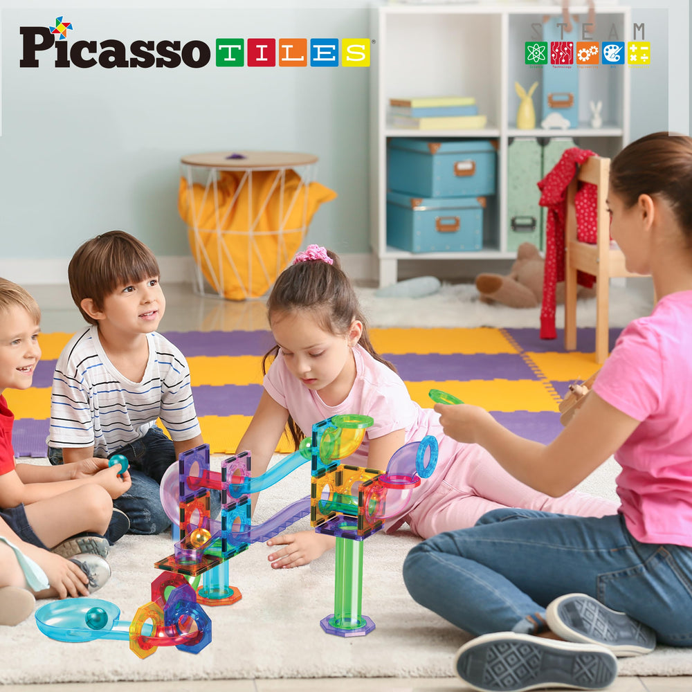 PicassoTiles 60-piece set supports color recognition and early math exploration.