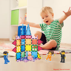 PicassoTiles action figures with movable limbs enabling dynamic pretend play sessions.
