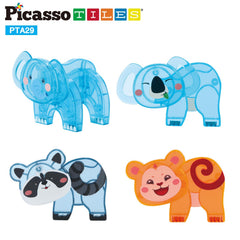 PicassoTiles elephant action figure with connectable parts for storytelling play