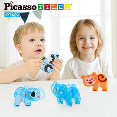 PicassoTiles koala action figure with colorful pieces for adjustable figures