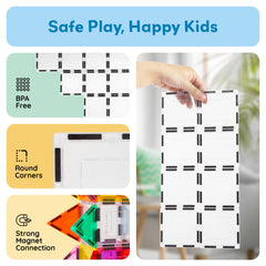 PicassoTiles transparent design adds depth, helping kids visualize geometry and balance.