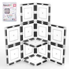 PicassoTiles clear expansion tiles for STEM play boost spatial reasoning and imaginative building.
