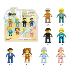 PicassoTiles figures attach to magnetic tiles for expanding builds and scenes.