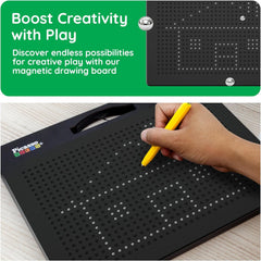 PicassoTiles creative drawing and writing surface in use.
