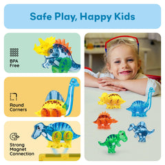 PicassoTiles magnet connection illustration for easy, hands-on play.