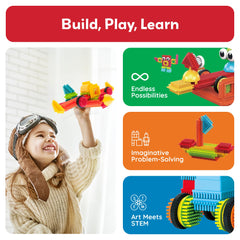 PicassoTiles Hedgehog blocks promote growth through geometric shapes and 3D forms.