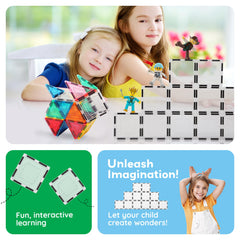 PicassoTiles durable magnets click together for reliable, repeated rebuilding.