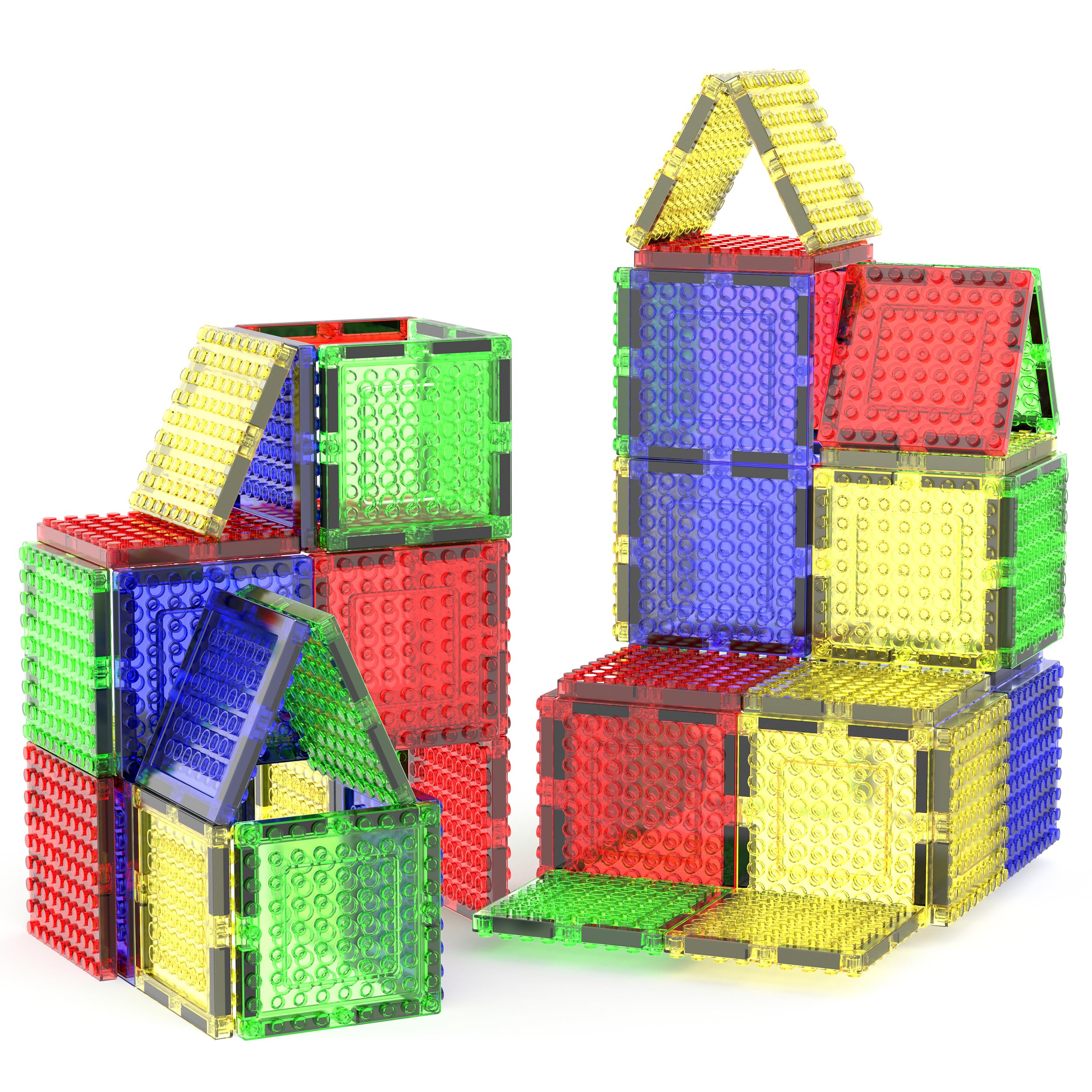 PicassoTiles Magnetic Brick Tiles durable squares for open-ended play