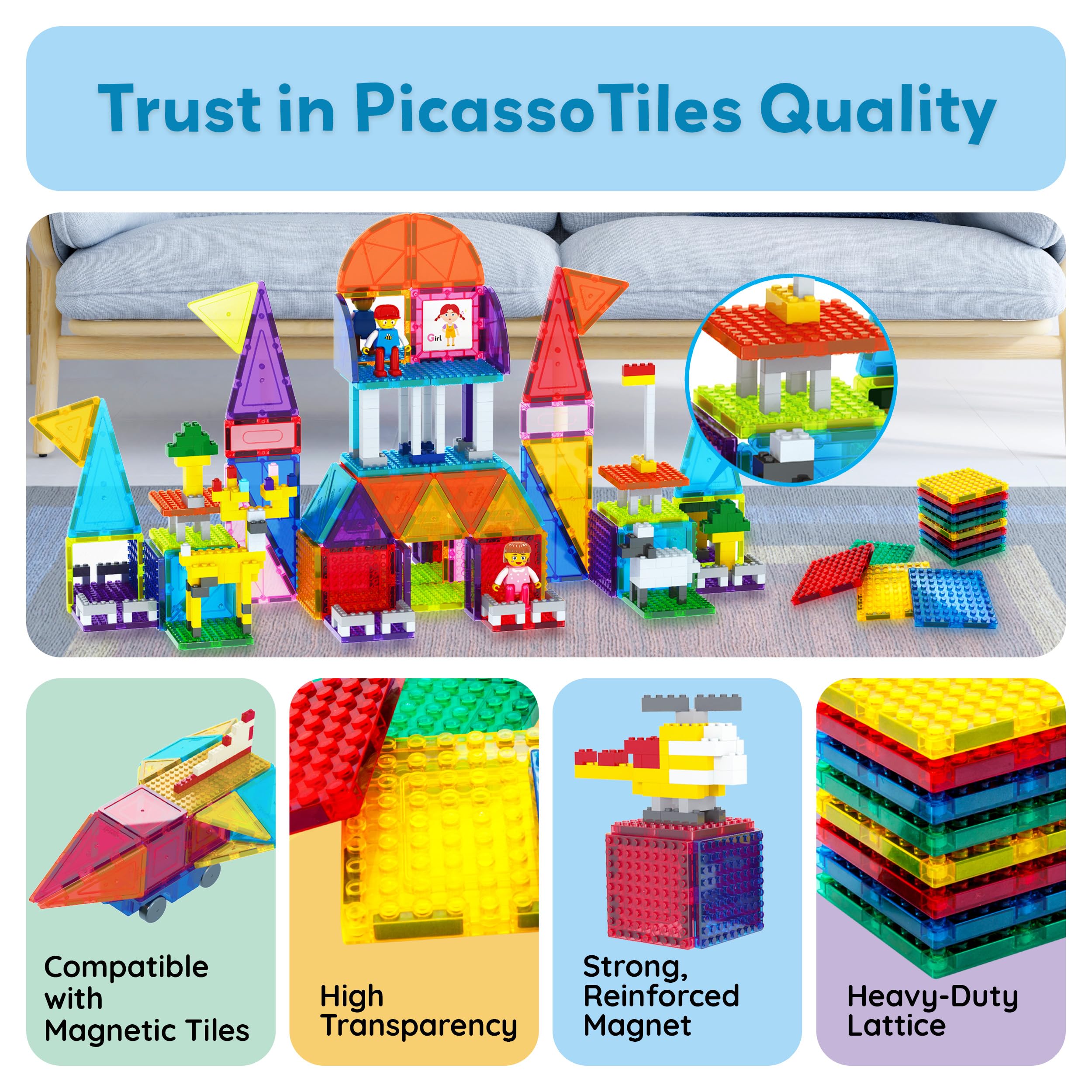 PicassoTiles magnetic bricks support hands-on STEM-inspired exploration