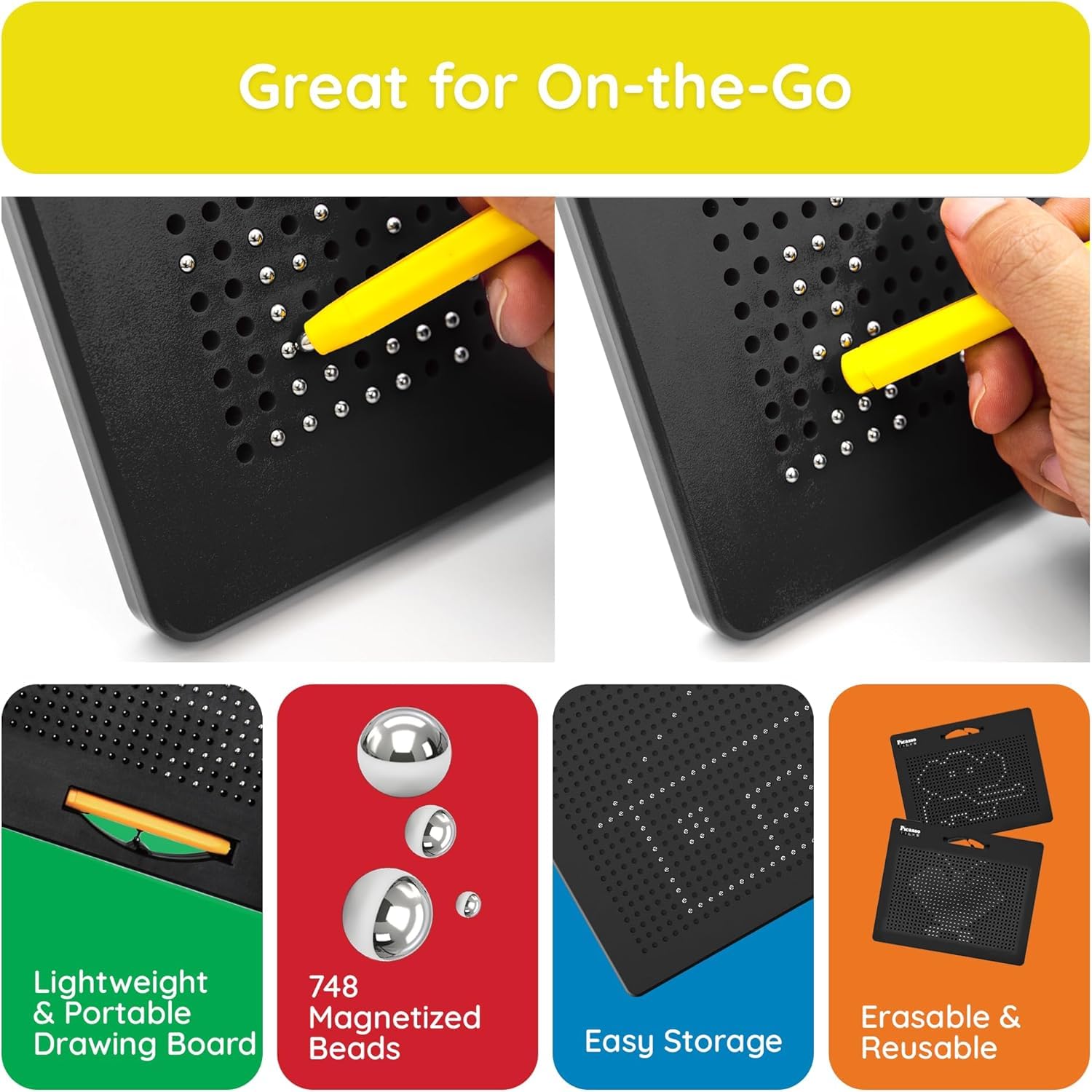 PicassoTiles magnetic learning tool supporting early geometry and memory skills.