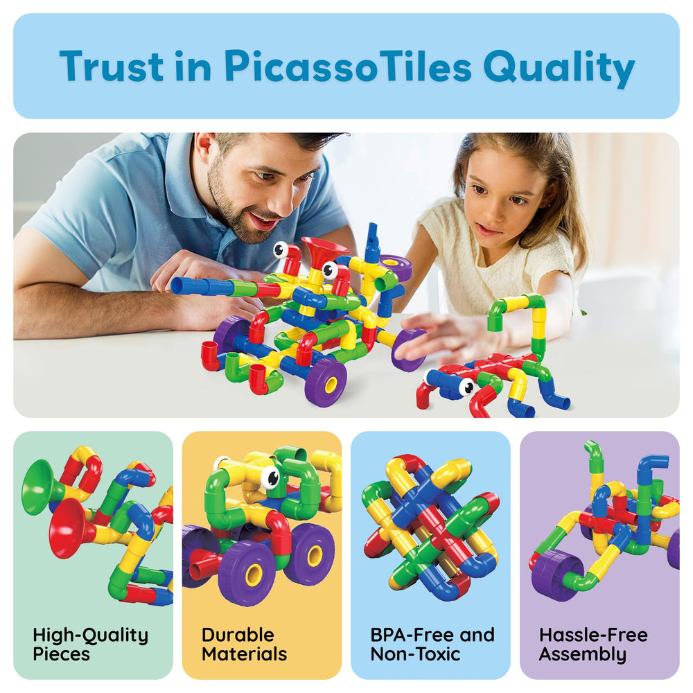 PicassoTiles PTT136 architectural structures promoting spatial thinking