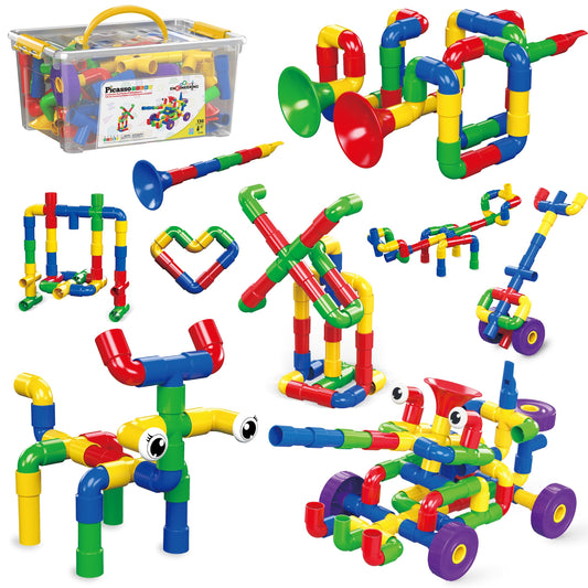 PicassoTiles PTT136 packaging box: organized set for easy storage and setup