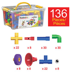 PicassoTiles PTT136 spout connections showing easy interlocking for designs
