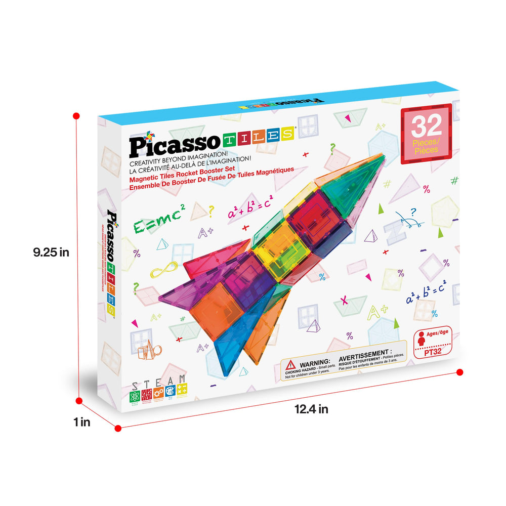 PicassoTiles Rocket Booster set sparks future builders with colorful tactile learning.