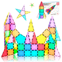 PicassoTiles Rocket Booster top view showing modular magnets for open-ended creativity.