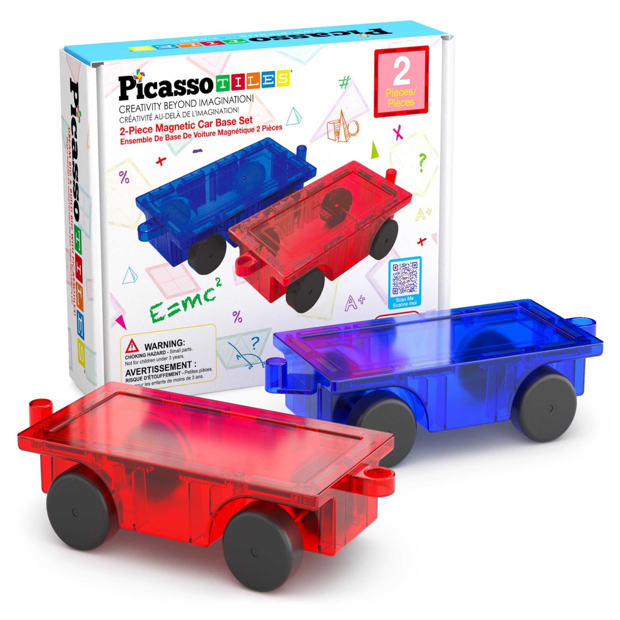 PicassoTiles truck front view, durable magnetic vehicle for creative play