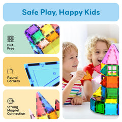 PicassoTiles BPA-free tiles emphasize safe, non-toxic play.