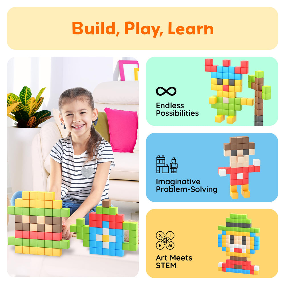PicassoTiles 2D and 3D design focus supports spatial thinking.