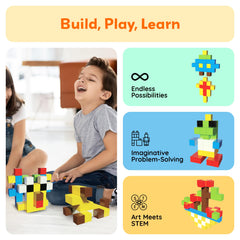 PicassoTiles 2D/3D model cards inspire architectural play and design thinking