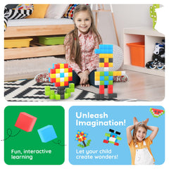 PicassoTiles 60pc magnetic cubes vehicle design promotes creativity and structural understanding.