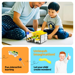 Accessories and parking sign expand creativity in PicassoTiles build sets
