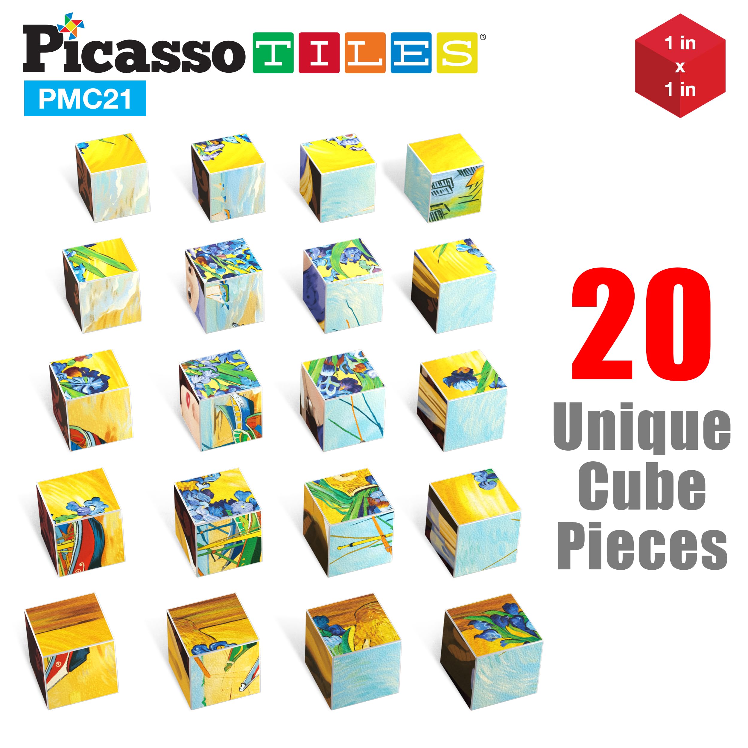 PicassoTiles after Millet puzzle cubes spark artistic curiosity and spatial reasoning.