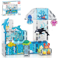 PicassoTiles aquarium orca figure supports imaginative play and storytelling.